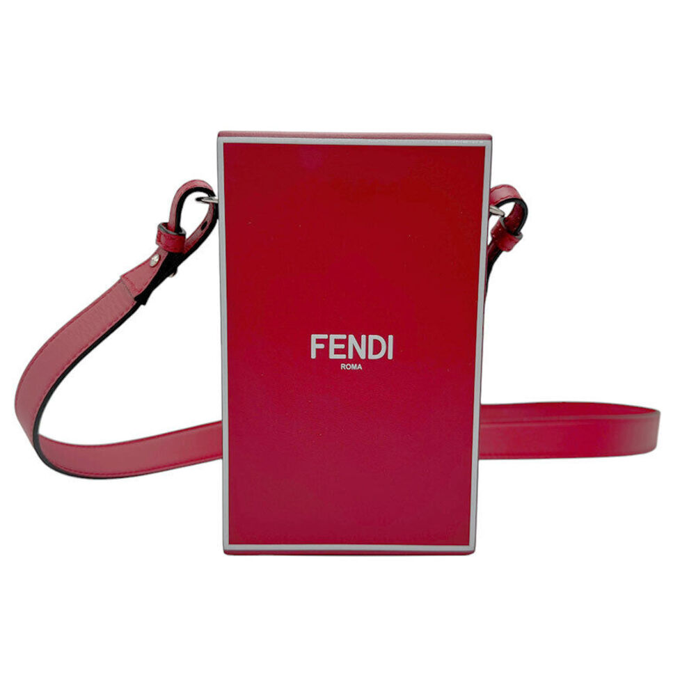 Auth Fendi Box Shoulder Bag Dark #160468F62B - Picture 1 of 12